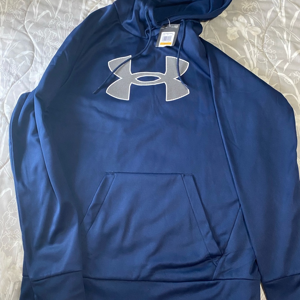Mens Under Armour Blue Hoodie NWT
